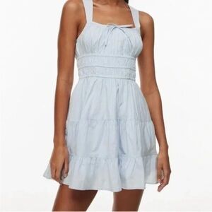 Sunday Best Light Blue Tiered Mini Dress LIKE NEW